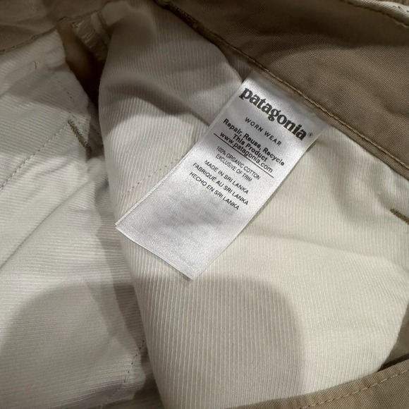 Patagonia 100% Organic Cotton Men's Chino Khaki Shorts Size 30 10" - Picture 6 of 8